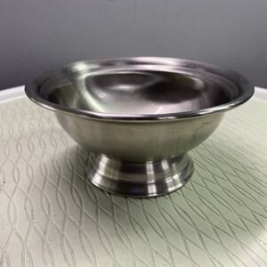 Oneida Stainless Steel Trinket‎ Bowl, Footed, 6"x3"